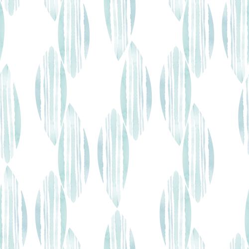 Raster image abstract with watercolor striped leaves on white