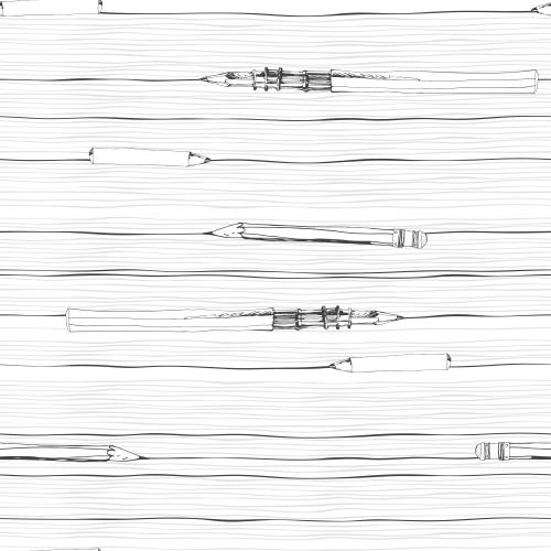 Pencil. Vector pencils, lines on white