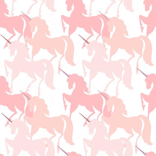 Unicorn. Vector pink unicorns on white