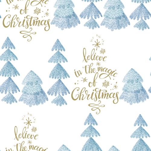 Raster image watercolor tree shapes, tree-shaped wishes on white