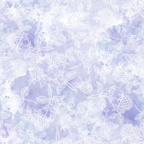 Vector image clover on lavender watercolor