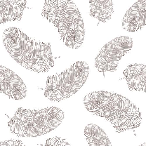 Illustration checkered feathers on white