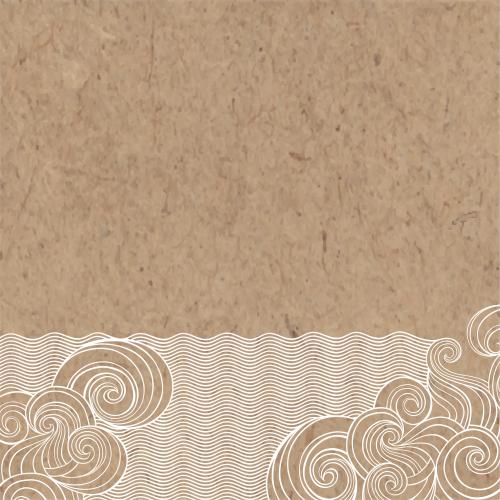 Vector image waves, place for text on craft