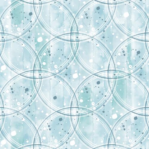 Vector image decorative spots and circles on blue watercolor