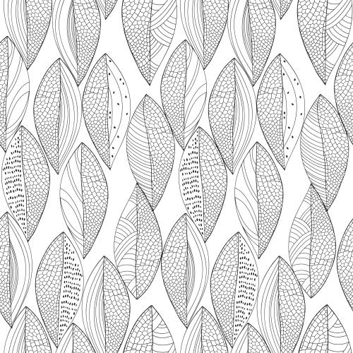 Illustration stylized lace leaves on white
