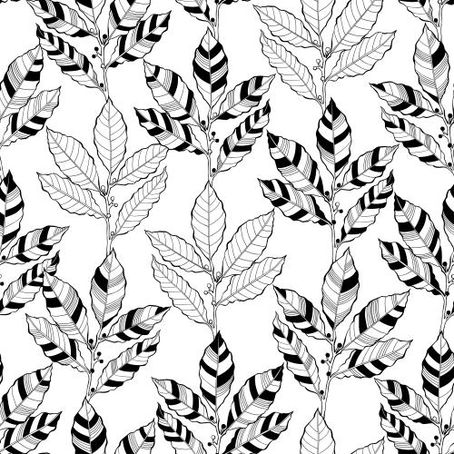 Female. Vector stylized laurel branches on white