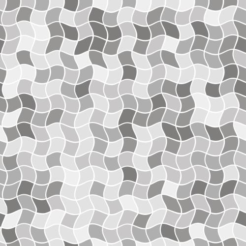 Square. Vector wavy monochrome squares on white