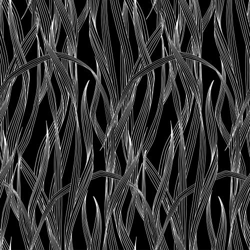 Grass. Vector Pattern grass on black