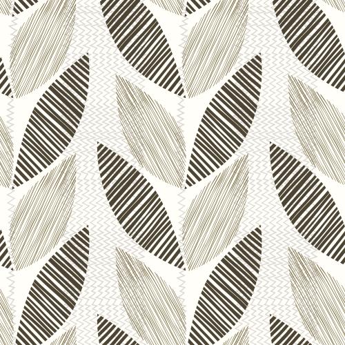 Illustration abstract striped leaves on white