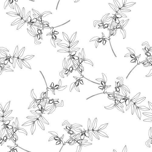 Vector image snowball branches with berries on white