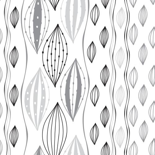 Vector image monochrome decorative elements vertical wavy stripes on white