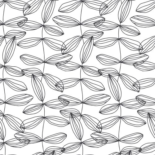 Illustration leaves on white