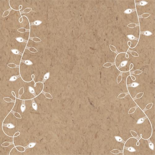 Vector image garlands and text area on craft