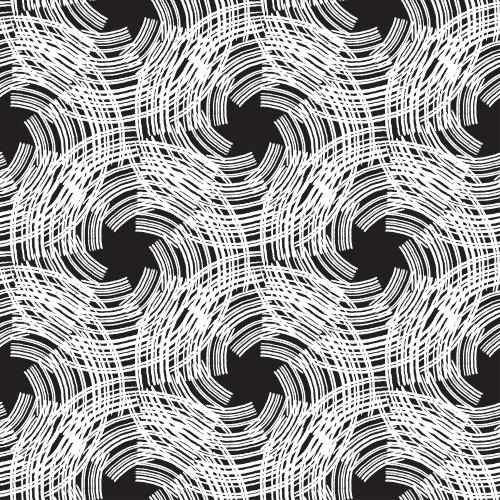 Star. Vector Pattern abstract white circles on black