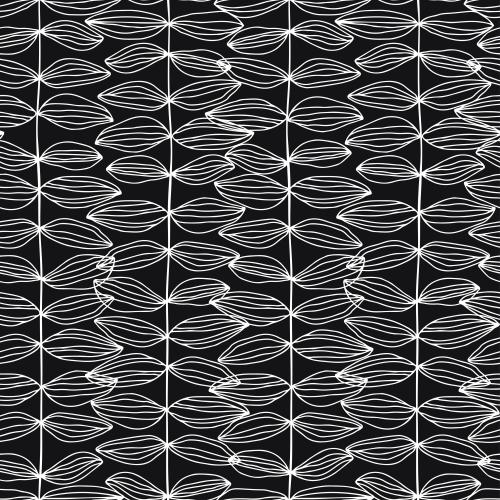 Illustration botanical abstract on black