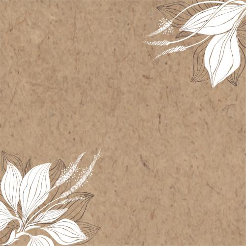 Plantain. Vector plantain on craft, corner composition