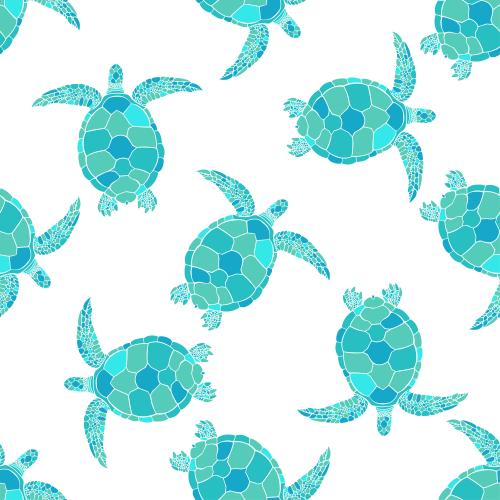 Turtle. Vector colorful turtles on white
