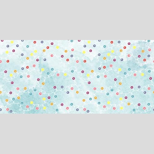 Vector image garlands with multicolored bulbs on blue watercolor
