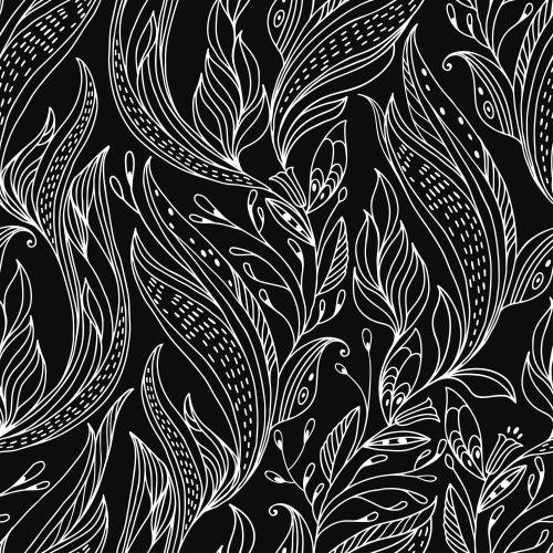 Illustration abstract vegetable on black