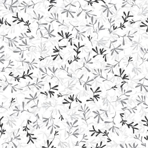 Vector image cartoonish monochrome branches on white