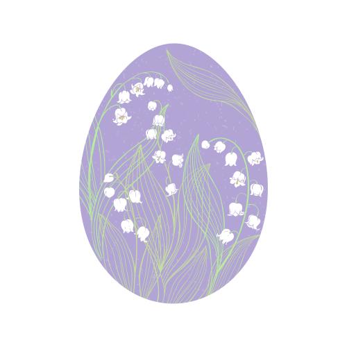 Vector image easter egg with lilies on white