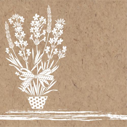 Lavender. Vector bouquet of lavender place for text on craft