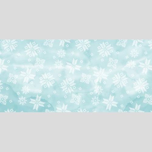 Vector image white stars-snowflakes made of dots on blue watercolor