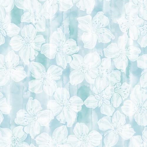 Jasmine. Vector jasmine flowers on blue watercolor
