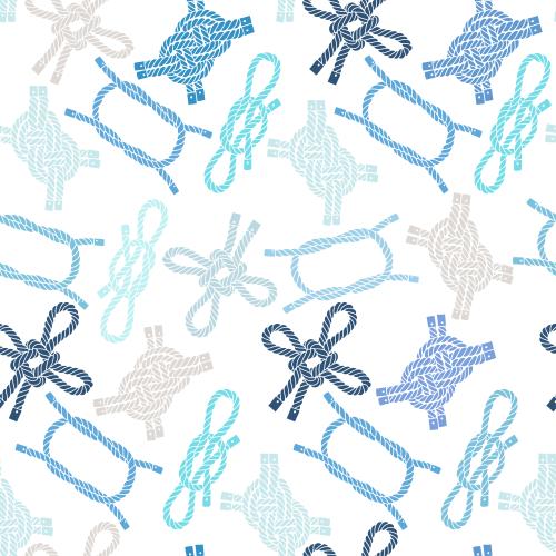 Sea knot. Vector multicolored sea knots on white