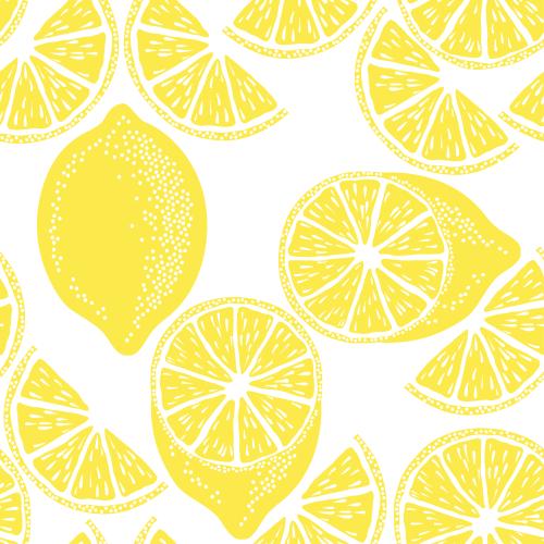 Illustration lemons on white
