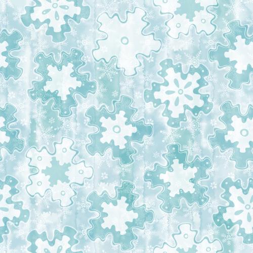 Dessert. Vector cookies and snowflakes on blue watercolor