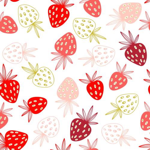 Strawberry. Vector strawberry berries on white
