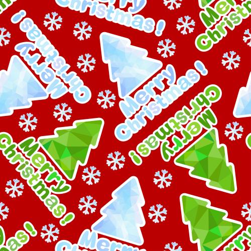 Snowflake. Vector merry christmas, trees snowflakes on red