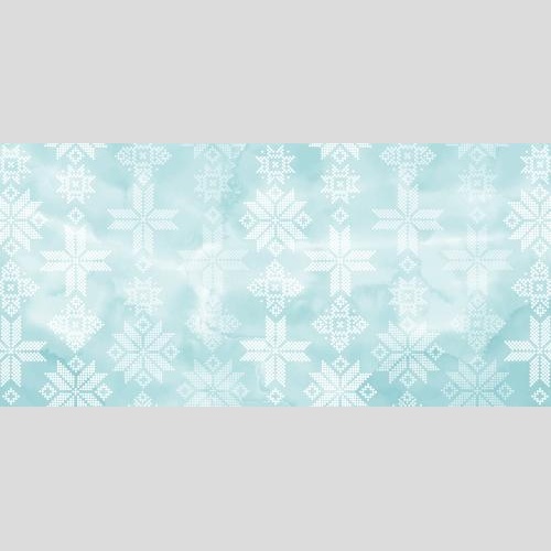 Vector image white stars-snowflakes made of points on blue watercolor