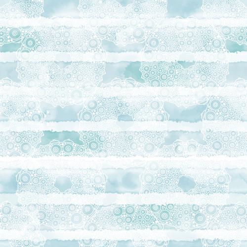 Illustration sea urchins white outlines on blue watercolor striped