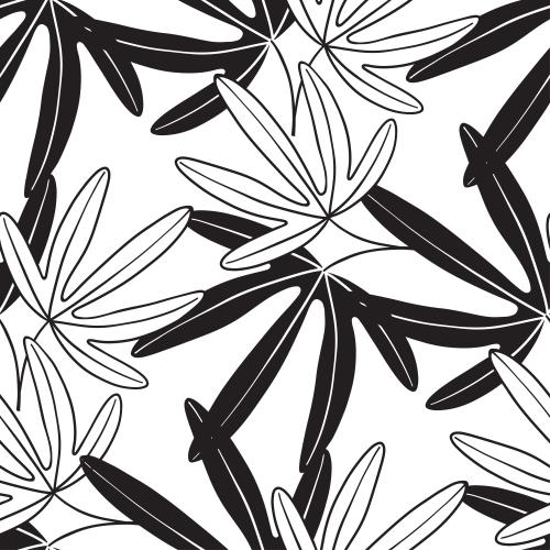 Vector image leaves black outlines and silhouettes on white