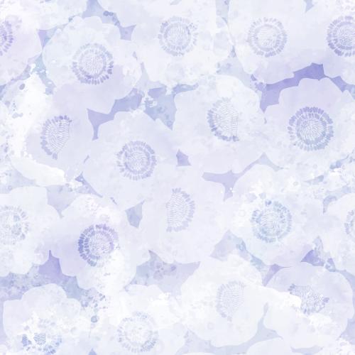 Anemone. Vector anemones silhouettes on lavender watercolor