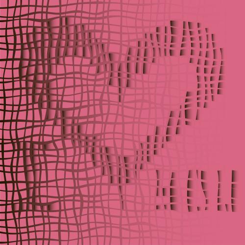 Vector image heart on pink and with a message i you