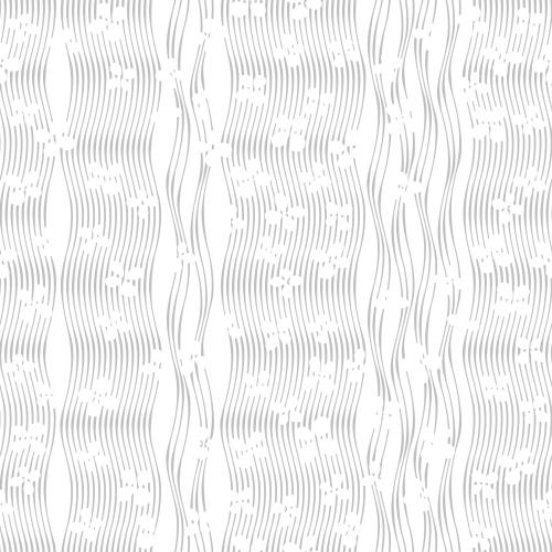 Stripe. Vector vertical wavy lines, flower silhouettes on white