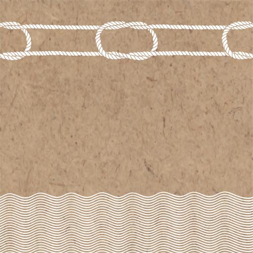 Vector image ropes with sea knots waves space for text on craft