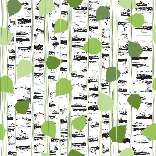 Tree. Vector stylized birches