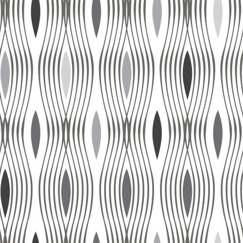 Vector image vertical wavy lines and abstract leaves on white