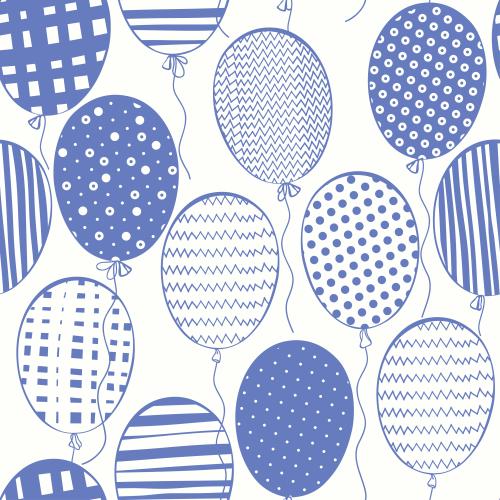 Balloon. Vector blue air balloons on white