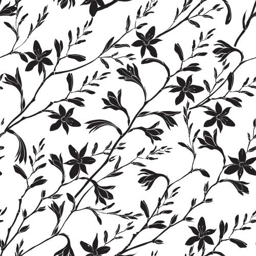 Montbretia. Vector montbrézia, black silhouettes of flowers on white