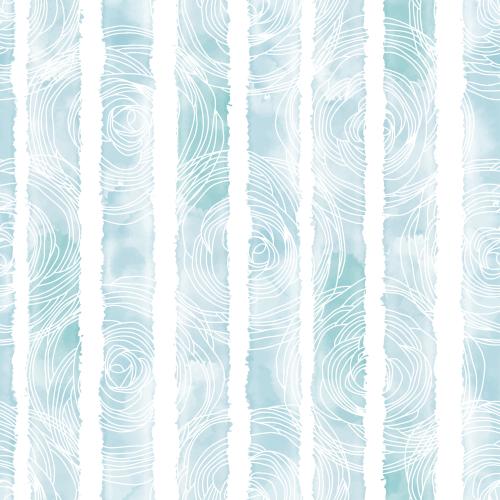 Rose. Vector stylized roses, blue watercolor stripes on white