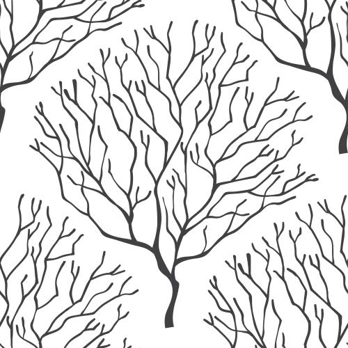 Tree. Vector decorative trees on white