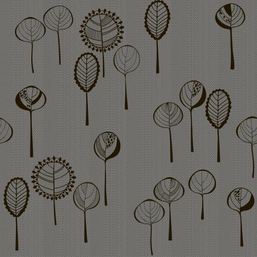 Grass. Vector stylized trees grass on gray