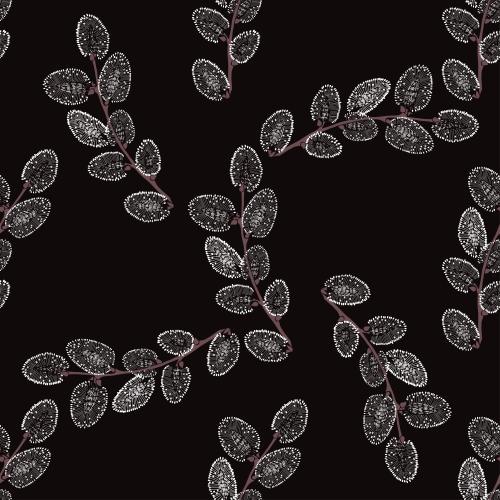 Willow. Vector black willow branches