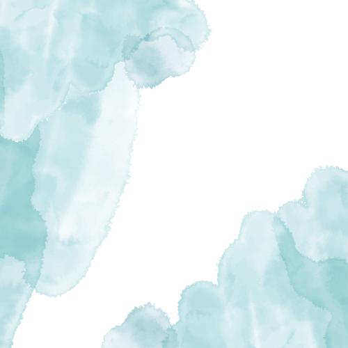 Vector image blue watercolor fragments, space for text on white, corner composition