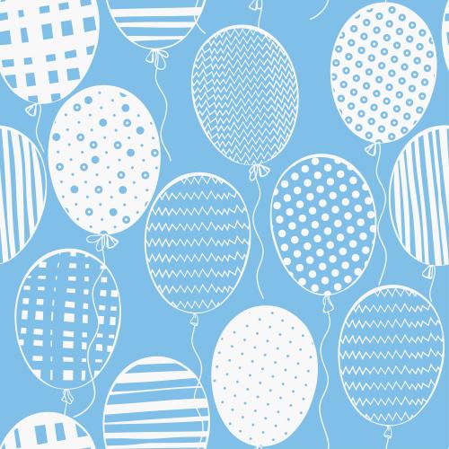 Balloon. Vector white balloons on blue